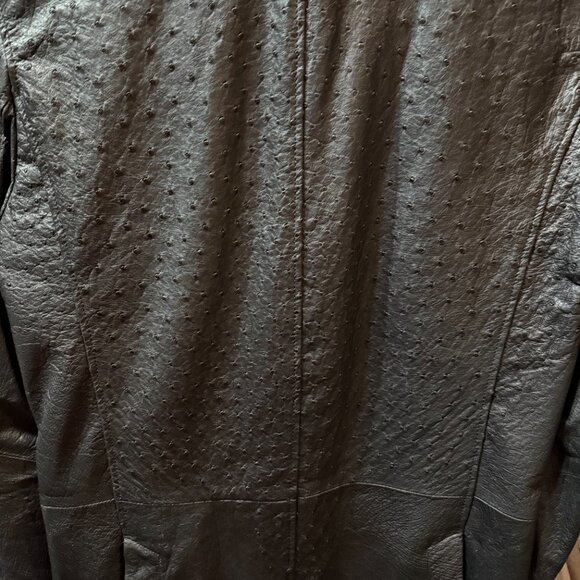 Unbelievable ZILLI Ostrich Leather Blazer 48 euro 38 us SMALL - Picture 7 of 9